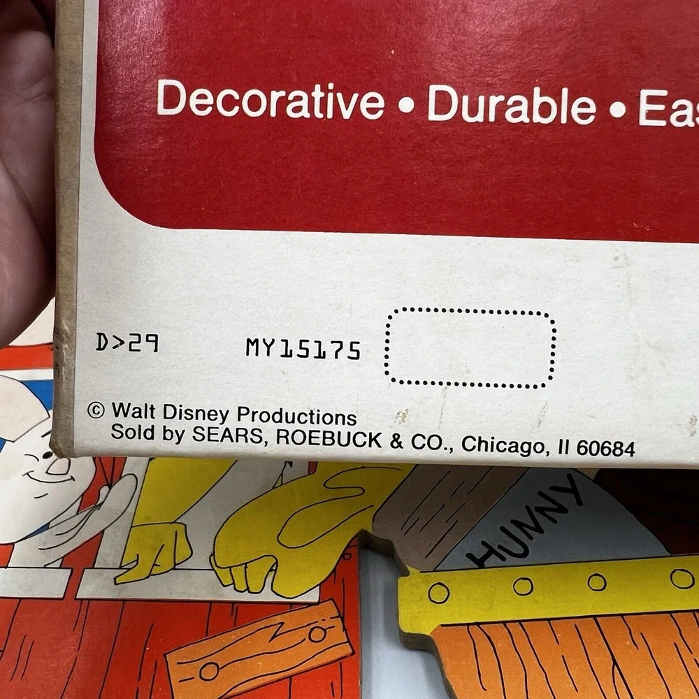 Vintage Sears Pin Ups Winnie the Pooh Wall‎ Decor Train Set Tigger Eeyore Nursey